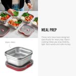 ظرف غذا مربع 1400 استیل درب سوپاپ Black+Blum - تصویر 7