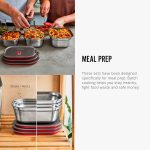 ظرف غذا مستطیل 900 استیل درب سوپاپ Black+Blum - تصویر 3