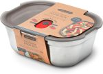 ظرف غذا مستطیل 900 استیل درب سوپاپ Black+Blum - تصویر 7