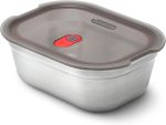 ظرف غذا مستطیل 600 استیل درب سوپاپ Black+Blum - تصویر 8