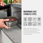 ظرف غذا مستطیل 600 استیل درب سوپاپ Black+Blum - تصویر 3