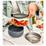 لانچ باکس گرد 750 شیشه مدادی Black+Blum - تصویر 4