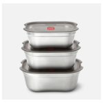 ظرف غذا مستطیل سه سایز استیل درب سوپاپ Black+Blum - تصویر 6